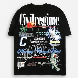Civil Regime (Civil Core)🥀 Oversized Tee Shirt Black Men’s Size Medium